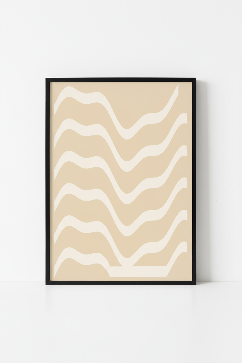 Flowing Waves – Abstract Contemporary Wall Art Print (Digital Download)