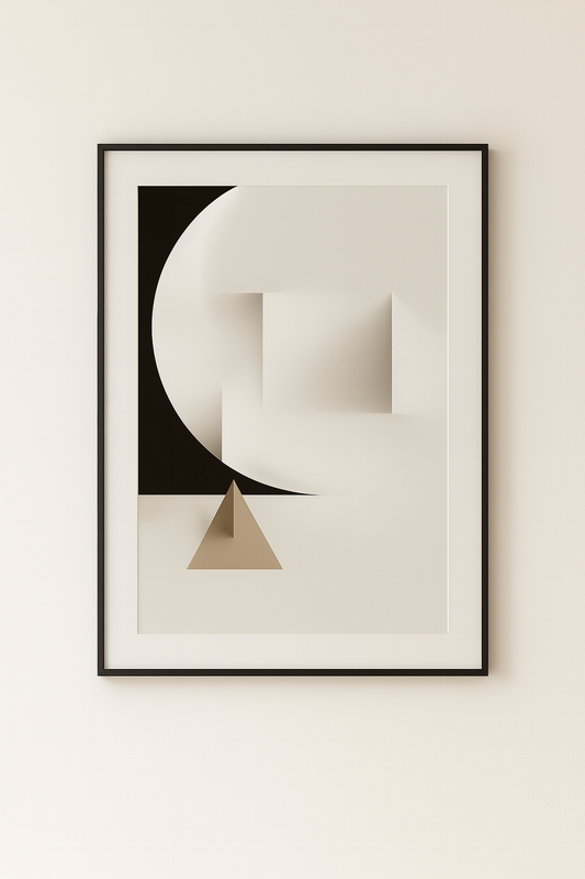 Geometric Horizon – Abstract Gradient Wall Art Print (Digital Download)
