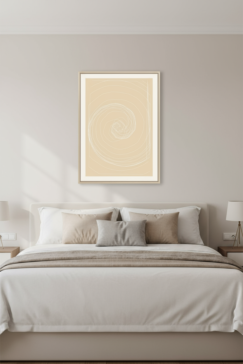 Spiral Tangle - Minimal Abstract Wall Art Print (Digital Download)