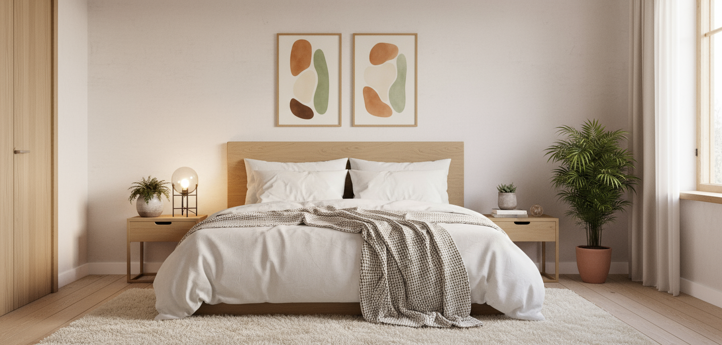 The Organic Harmony Set – 2 Abstract Earthy Wall Art Prints