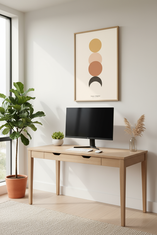 Eclipse Alignment – Modern Abstract Celestial Wall Art Print (Digital Download)