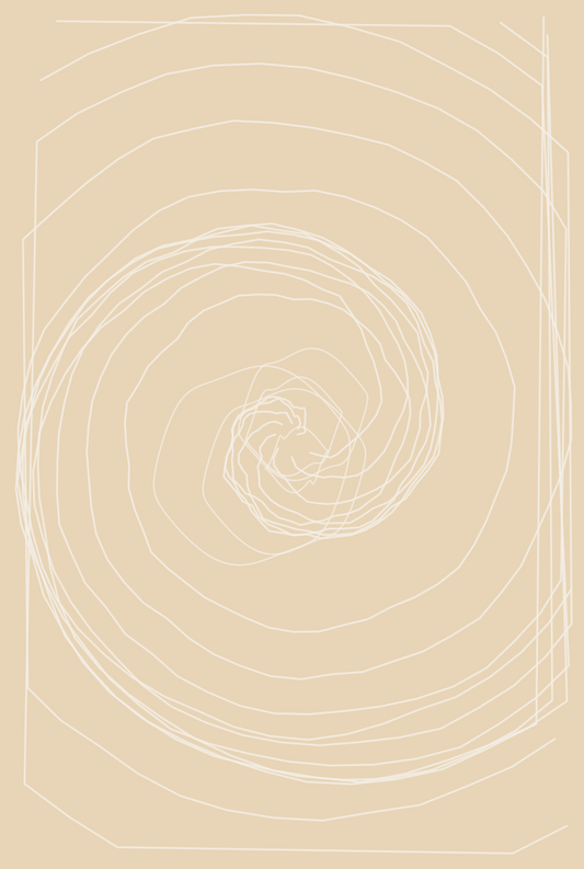 Spiral Tangle - Minimal Abstract Wall Art Print (Digital Download)