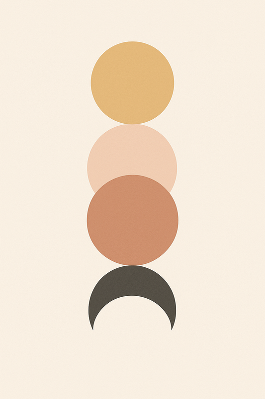 Eclipse Alignment – Modern Abstract Celestial Wall Art Print (Digital Download)