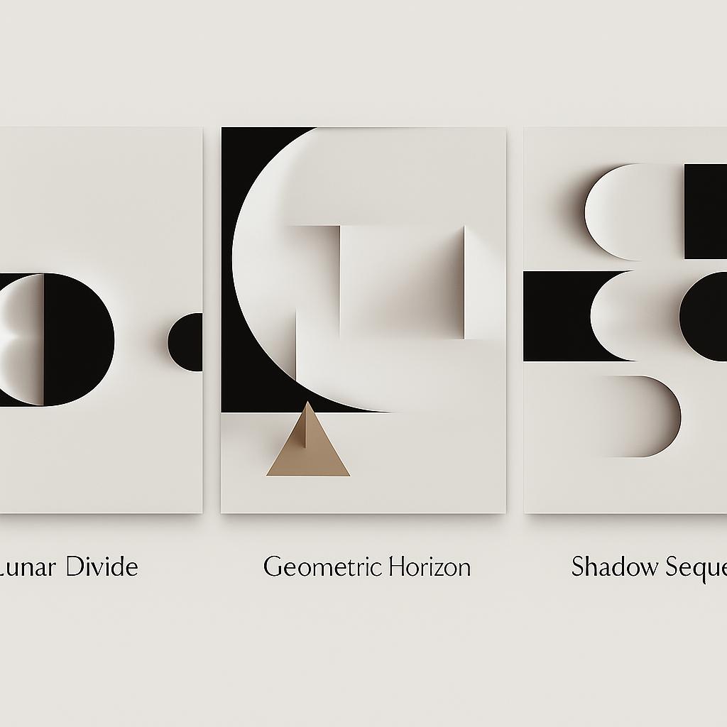 Ecliptic Harmony – Abstract Gradient Triptych (Digital Download)