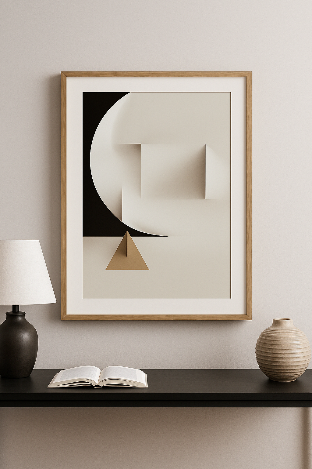 Geometric Horizon – Abstract Gradient Wall Art Print (Digital Download)