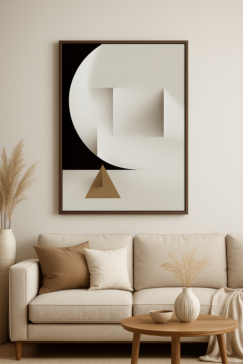 Geometric Horizon – Abstract Gradient Wall Art Print (Digital Download)