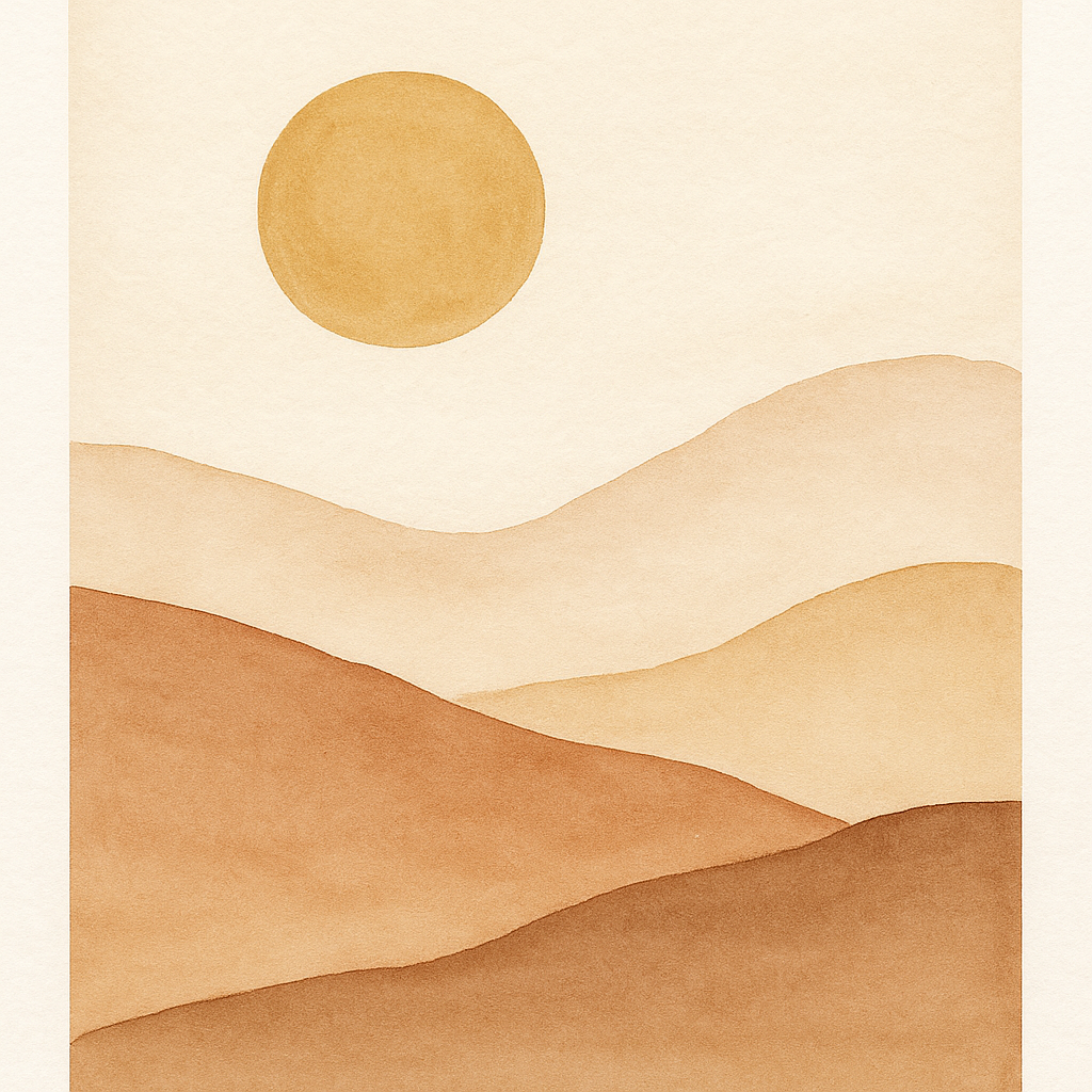 Golden Dunes – Abstract Earthy Landscape Print 🌞 (Digital Download)