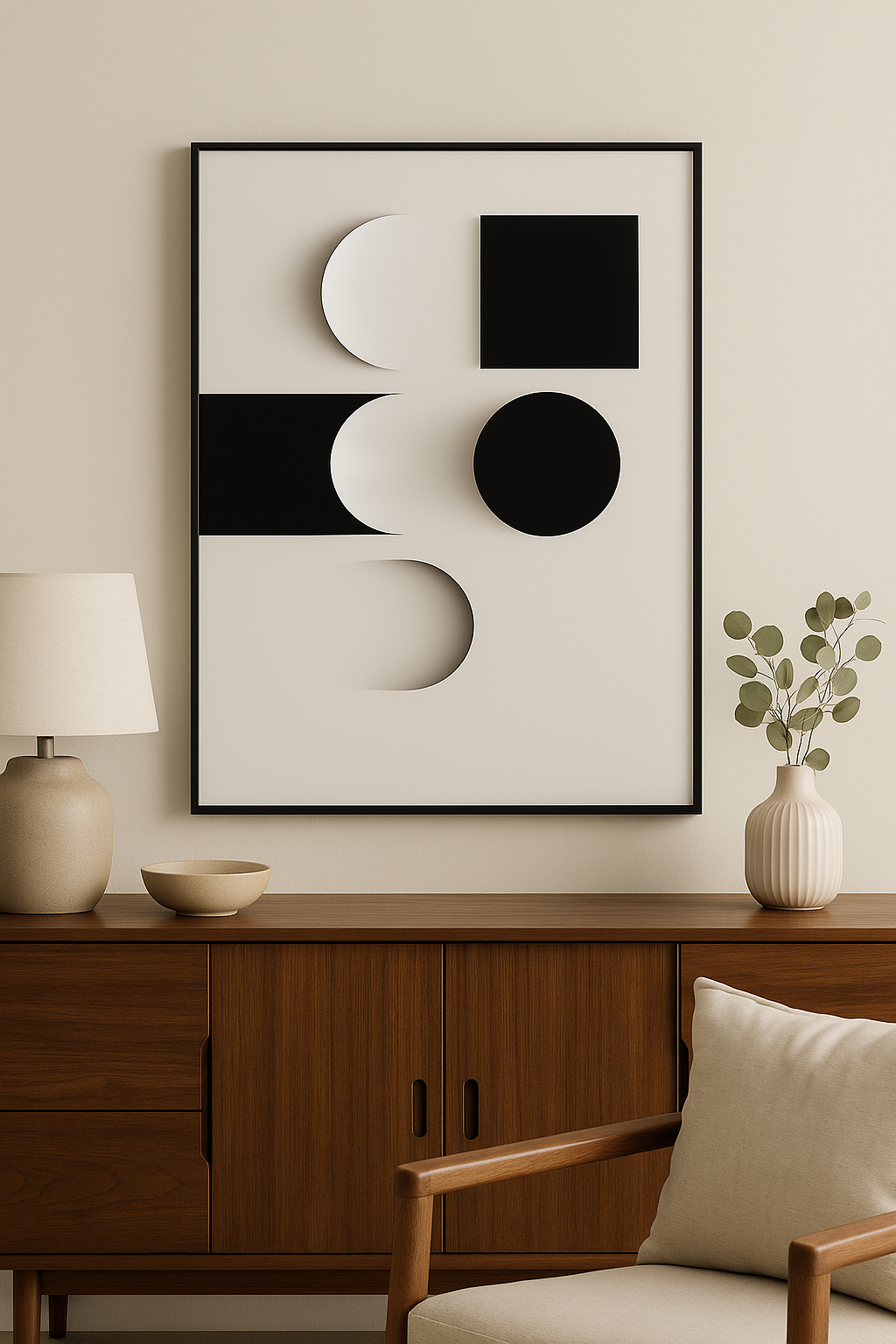 Lunar Divide – Abstract Gradient Wall Art Print (Digital Download)