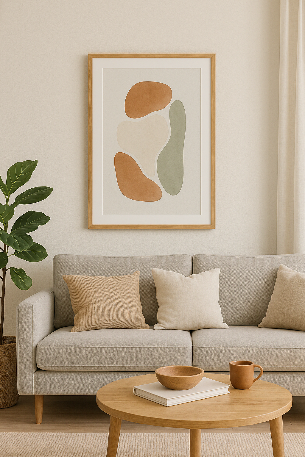 Organic Balance – Abstract Earthy Wall Art Print
