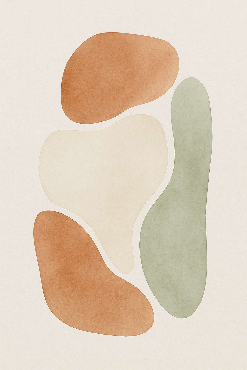 Organic Balance – Abstract Earthy Wall Art Print