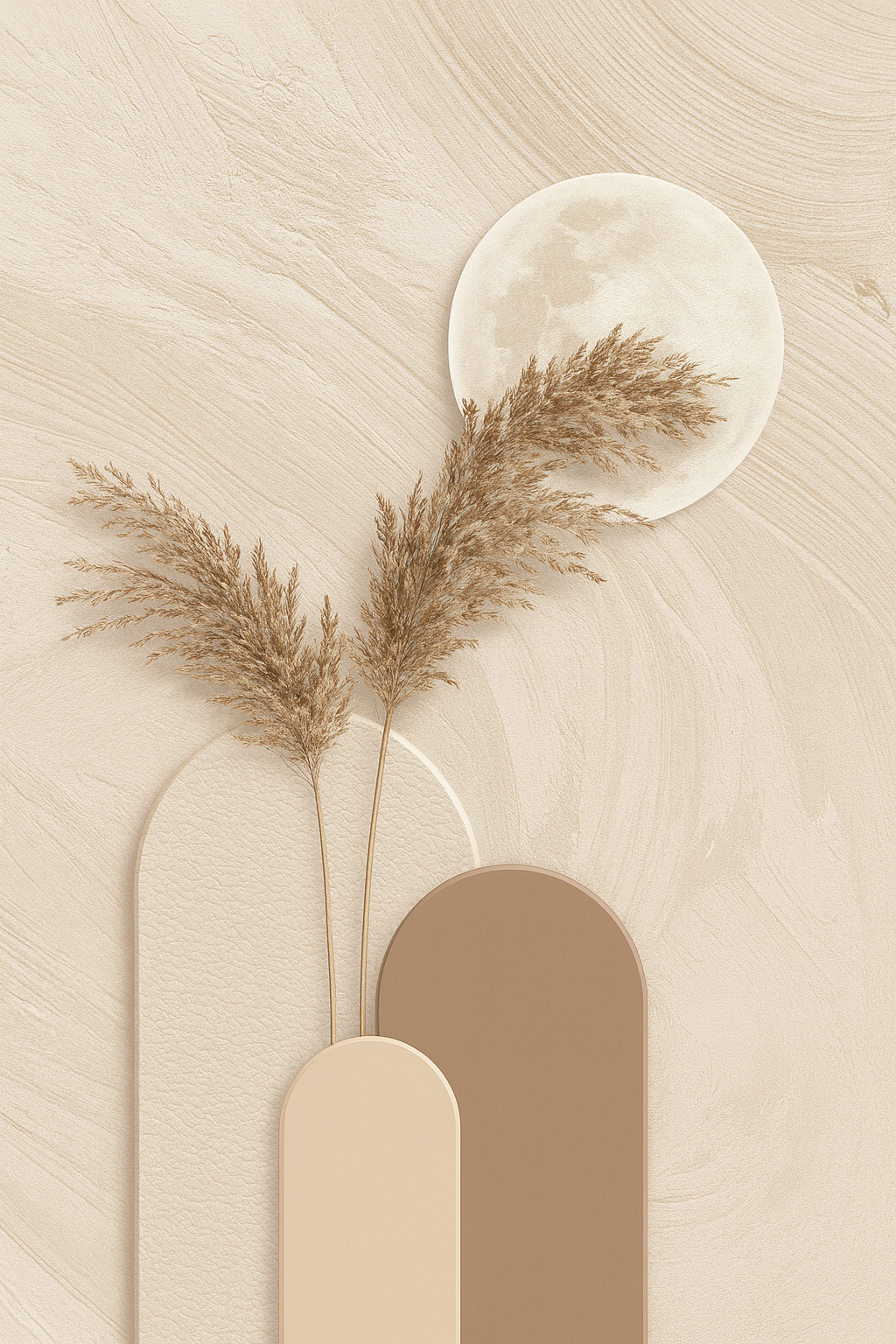 Soft Botanica – Textured Moonlight Wall Art Print (Digital Download)