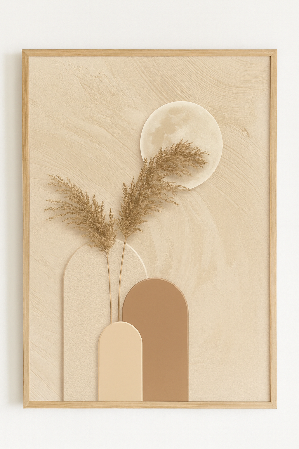 Soft Botanica – Textured Moonlight Wall Art Print (Digital Download)