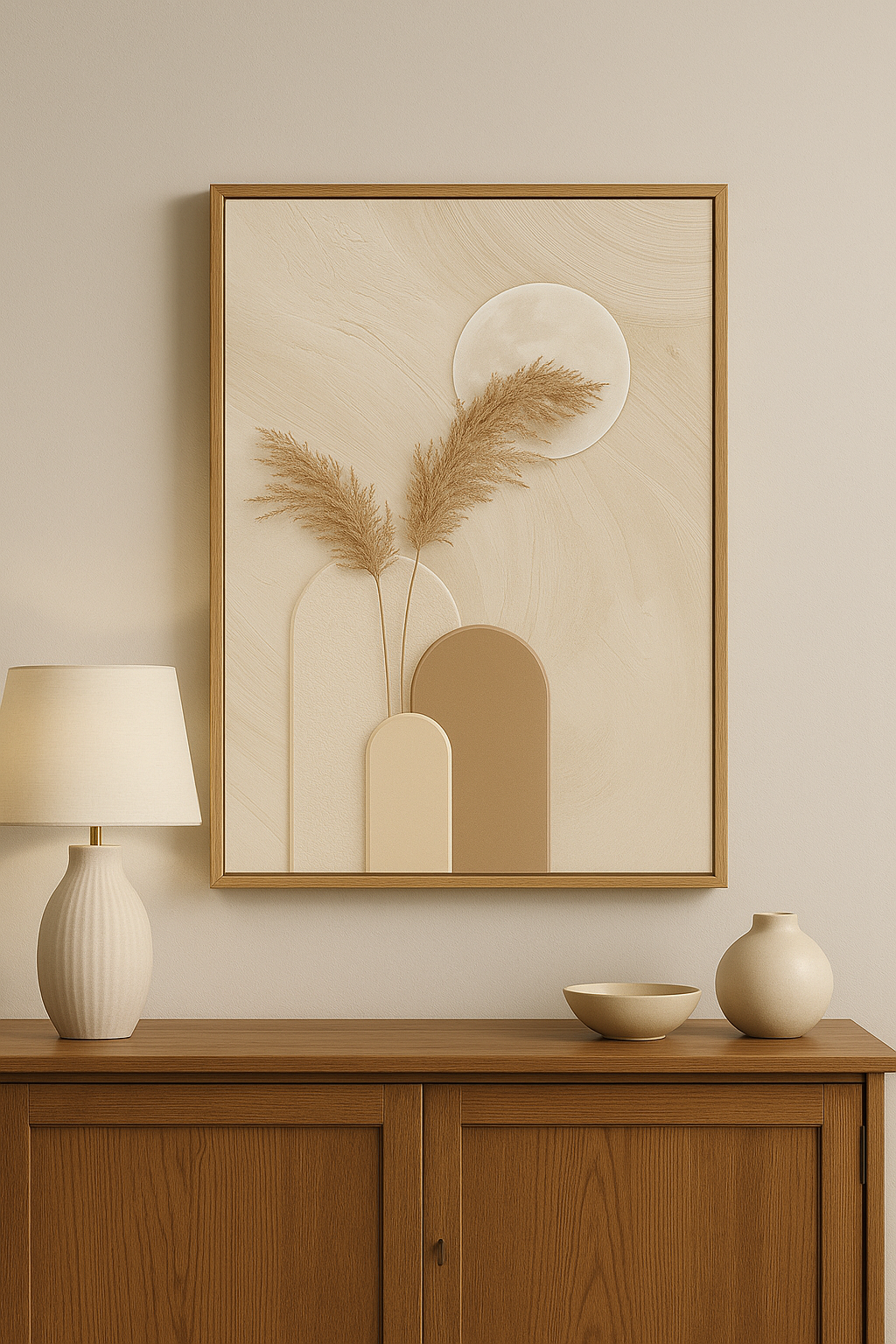 Soft Botanica – Textured Moonlight Wall Art Print (Digital Download)