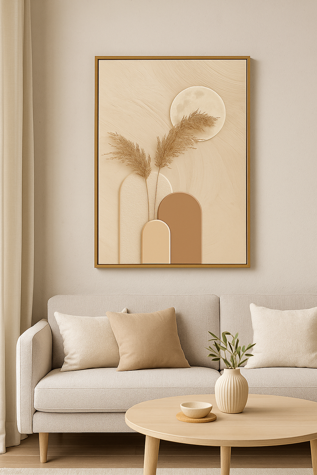 Soft Botanica – Textured Moonlight Wall Art Print (Digital Download)
