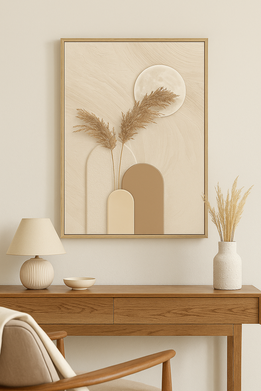 Soft Botanica – Textured Moonlight Wall Art Print (Digital Download)