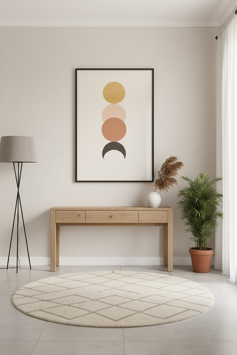 Eclipse Alignment – Modern Abstract Celestial Wall Art Print (Digital Download)