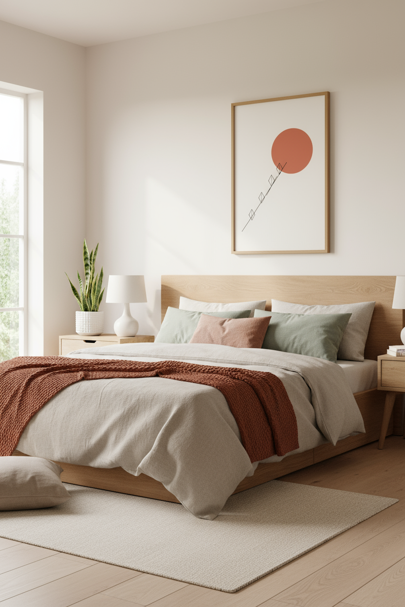 Terracotta Horizon - Abstract Contemporary Wall Art Print (Digital Download)