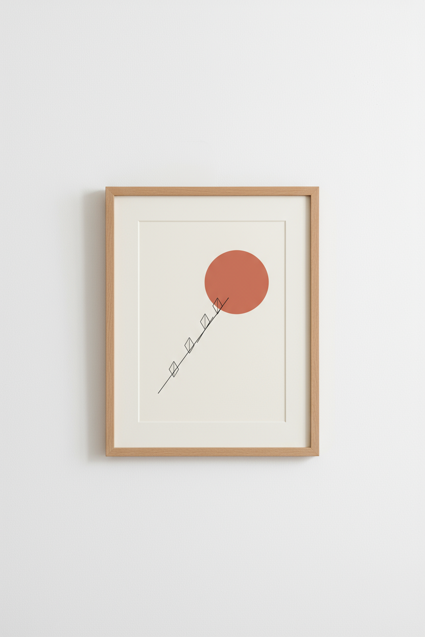 Terracotta Horizon - Abstract Contemporary Wall Art Print (Digital Download)