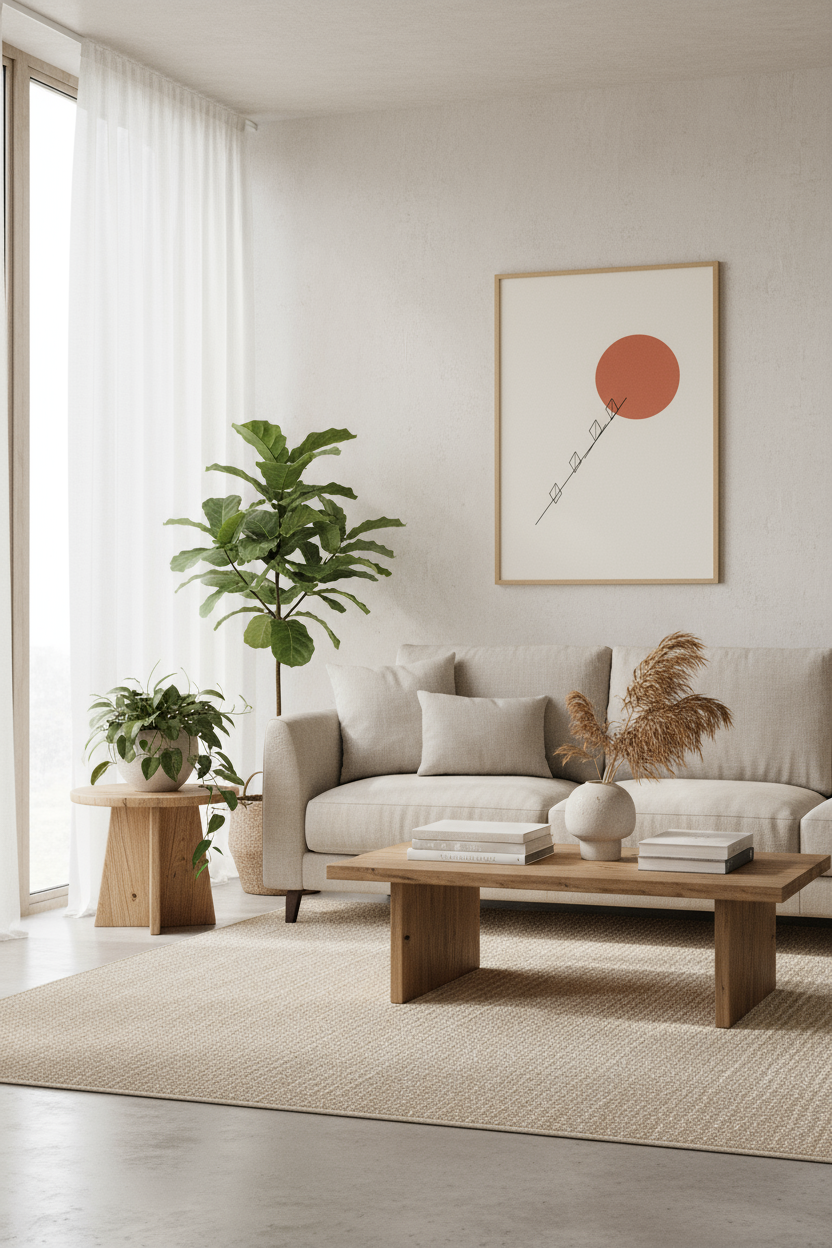 Terracotta Horizon - Abstract Contemporary Wall Art Print (Digital Download)