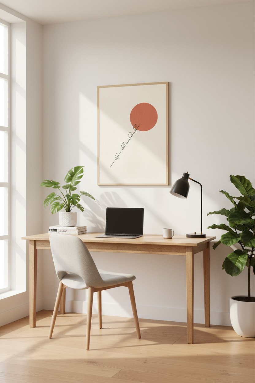 Terracotta Horizon - Abstract Contemporary Wall Art Print (Digital Download)