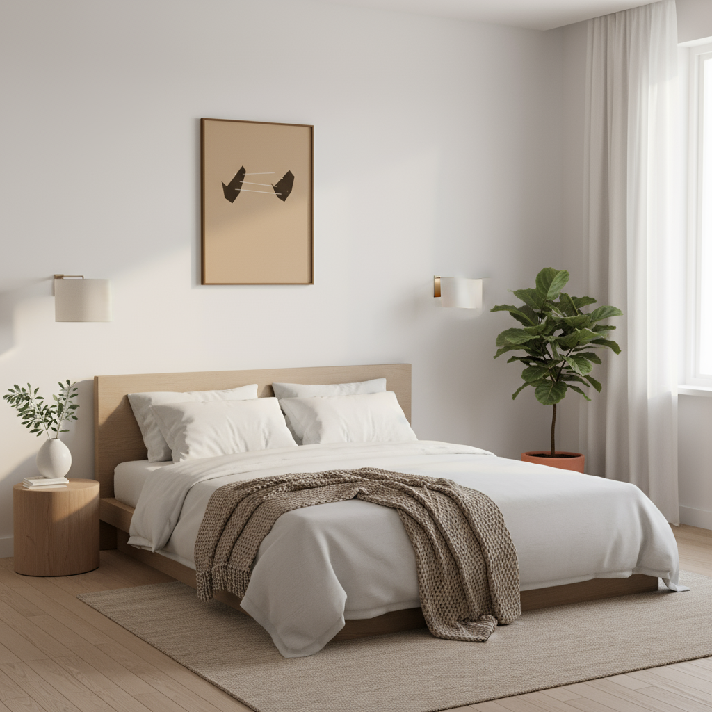 Two Brown Forms - Minimal Abstract Wall Art Print (Digital Download)