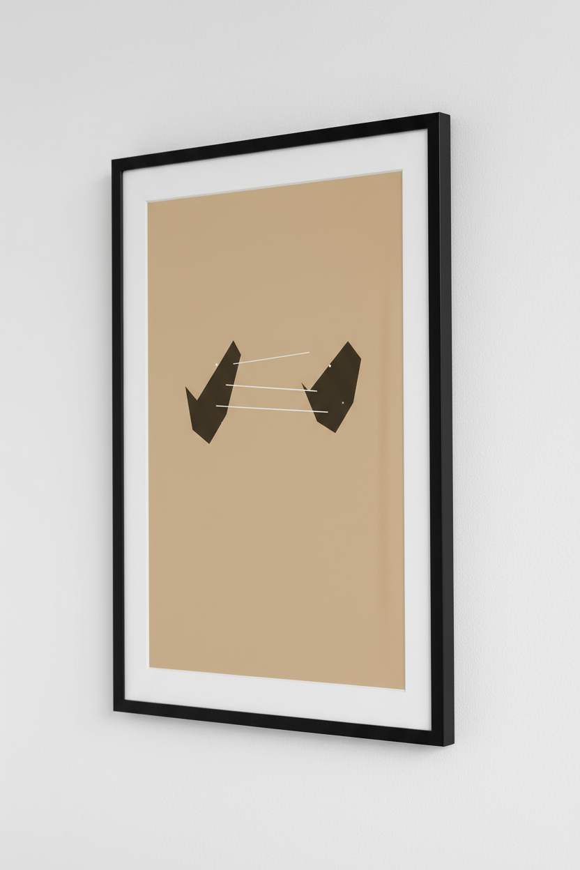 Two Brown Forms - Minimal Abstract Wall Art Print (Digital Download)
