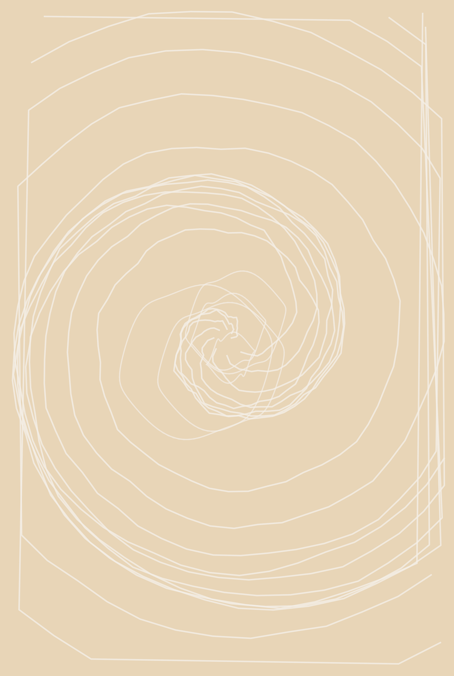 Spiral Tangle - Minimal Abstract Wall Art Print (Digital Download)