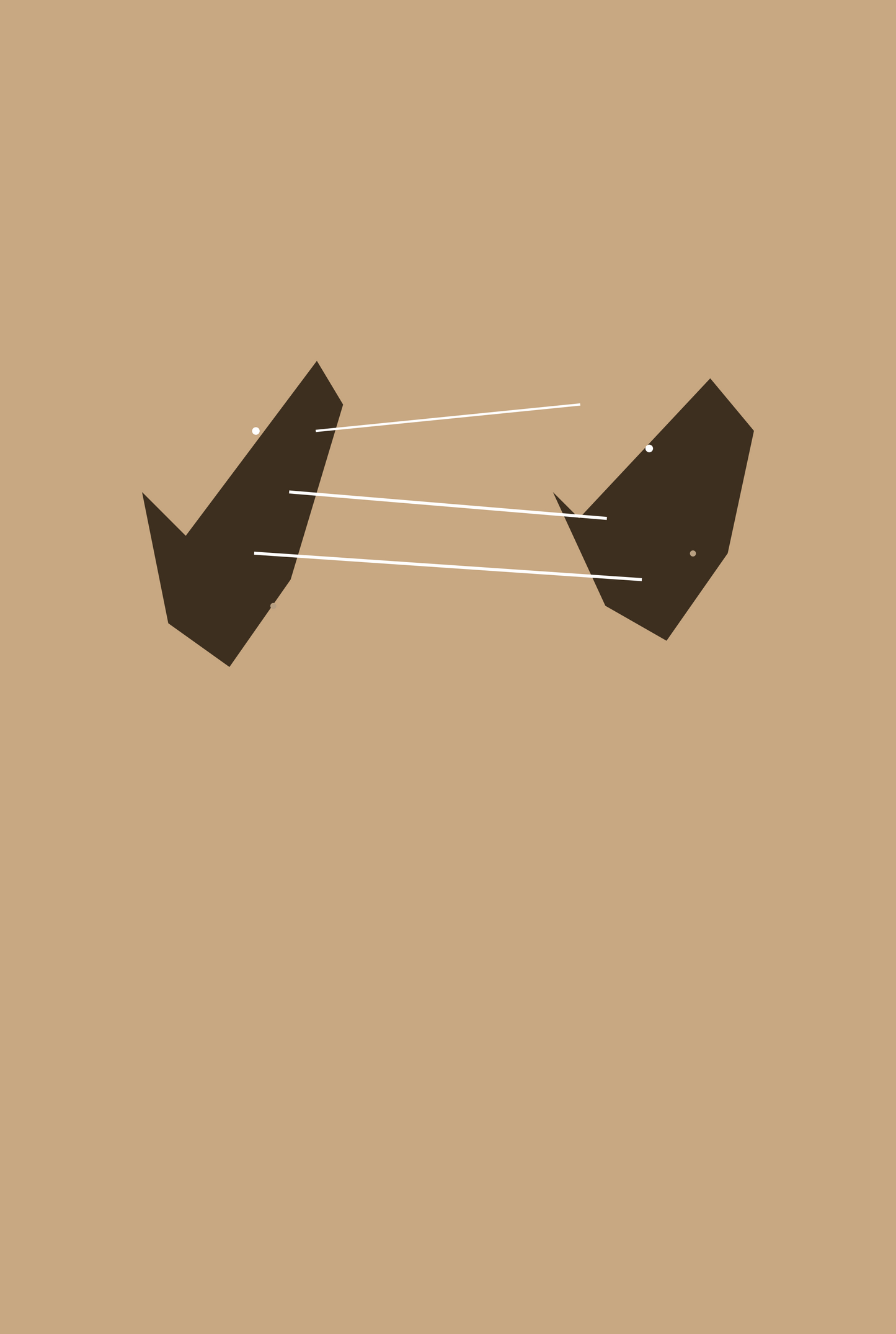 Two Brown Forms - Minimal Abstract Wall Art Print (Digital Download)